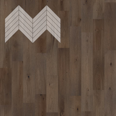 Паркет Елка Французская Lab Arte Chevron Дуб Рустик Кайт Лак 600/510х90х14/3/45°