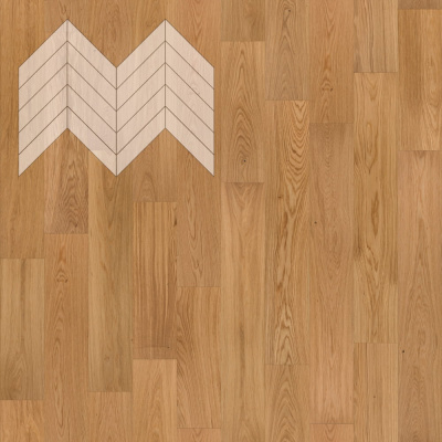 Паркет Елка Французская Lab Arte Chevron Дуб Натур Лак 600/490х110х14/3/45°